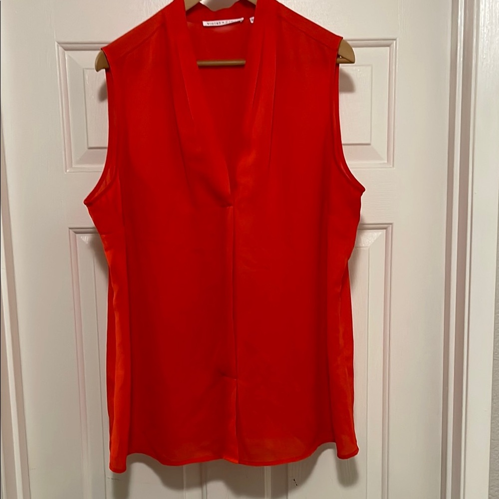Red Sleeveless Women's Top
